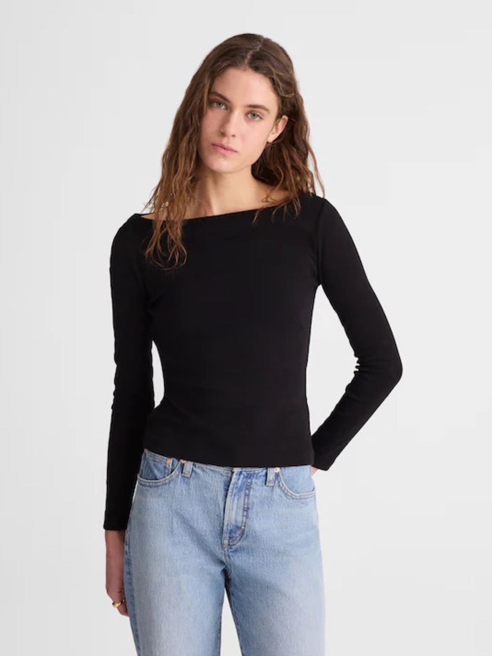Madewell The '90s Boatneck Tee in Compact Cotton L